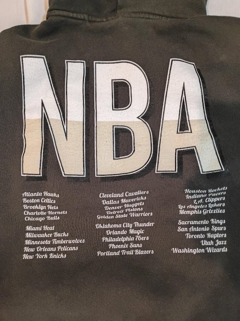Zara Kids/Hoodie/Youth 13-14/Gray NBA Graphic Pullover Streetwear Basketball Urb - Picture 2 of 7